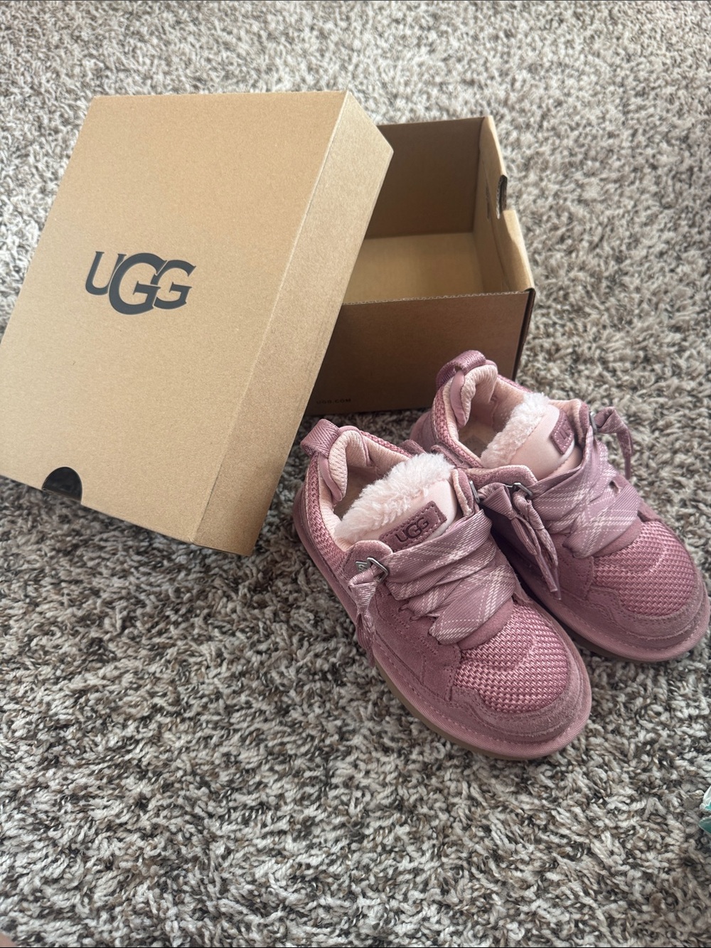 UGG Kids Plush-Lined Sneakers